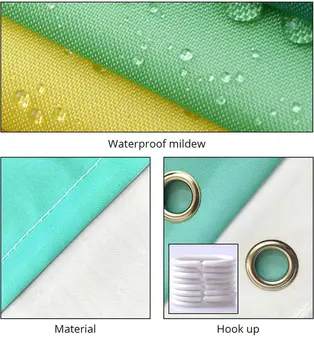 Impermeabil Tesatura Perdea de Duș cu Cârlige Bleumarin și Alb Marocan Model Geometric Baie Perdele Mașină de spălat