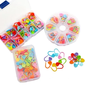 100/50Pieces/Cutie de Blocare Cusatura Markere Colorate de Plastic de Tricotat Croșetat de Blocare Markeri Croșetat Ac Clip Cârlig Instrument