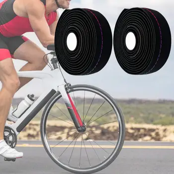 2 buc Ghidon Curea de Înaltă elastic Șoc-absorbant EVA Non-alunecare Bandă Ghidon de MTB Biciclete Usoare Mâner Bar Folie Banda