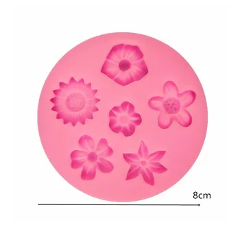 3D Mucegai Instrumente de Floarea soarelui, Flori de Trandafir Forma de Silicon Mucegai Tort de Frontieră DIY Decorare de Ciocolata Ambarcațiuni Lut Polimeric Meserii