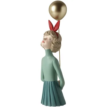 46cmnordic Creative Arc Balon Fata Sculptura Rășină Ornamente Living, Veranda Casa de Meserii Ornamente Decorative Cadouri