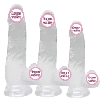 Cristal Imens Vibrator Realist ventuză de Cauciuc mare Penis Vibrator pentru Femei Masturbare G-Spot Penis Masaj Adult Jucarii Sexuale