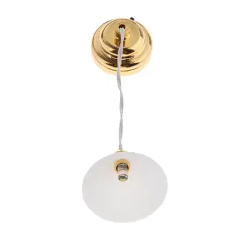 Casă de Păpuși în miniatură Lampă de Plafon Mini LED pentru Papusi Casa Mobilier Funcțional Scara 1/12