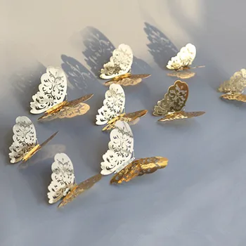 Decor de nunta 12buc Simulare 3D Fluture Perete Autocolant Copil de Dus Petrecere de Craciun Decor de Halloween pentru Casa