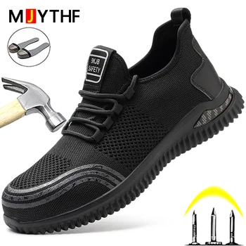 Indestructibil de Protecție Pantofi de sex Masculin Siguranță Pantofi Bărbați Anti-sparge Anti-puncție Munca Adidași Steel Toe Pantofi Încălțăminte de Securitate