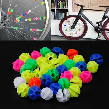 36Pcs Plastic Multi-color Bicicleta Ciclu Roata Vorbit Margele Biciclete Copii Decoruri