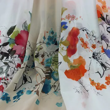 Rochie Tesatura de Cosplay de Moda de Flori 75D sifon Poziția de Imprimare DIY tesatura de Vară Elegant tesatura de eșarfă bluza