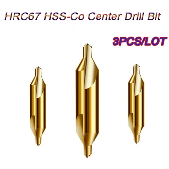 3pcs HRB65 68 HSS Cobalt Centrul de Gaurit Frezat Strung Moara Scule Sfat Biți Countersinks Perforatoare Instrument pentru Metal A1 A2 A3