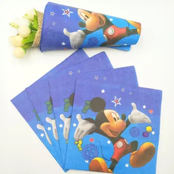 Mickey Minnie Mouse servetele Fetele Petrecere de Aniversare pentru Copii Decorare Set Mickey Consumabile Partid Petrecere de Aniversare pentru Copii Pack eveniment