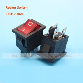KCD1-104 N basculantă 4 pin 2 viteze comutator de putere cu lumina 6A/250V 100buc/lot boatlike comutator trepied