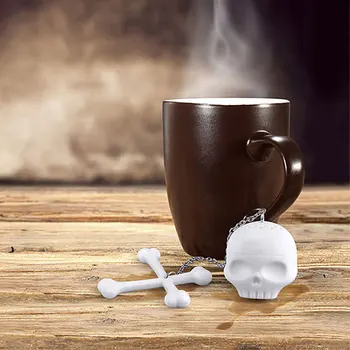 Silicon T-Bones Ceai Infuser Ceai Vrac Oasele Craniului Frunze Frunze Filtru De Ceai Infuser Pentru A Prepara Ceai Si Cafea