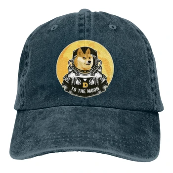 Vara Capac Parasolar Luna Doge În Spațiu Hip Hop Capace Cryptocurrency Bitcoin Miners Meme Pălărie De Cowboy Atins Pălării