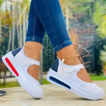 2021 Noi Femeile de Moda Sandale Casual Clasic Mixt Color PU Velcro Plat Sandale cu Platforma Doamnelor Pantofi în aer liber Sandalias Mujer