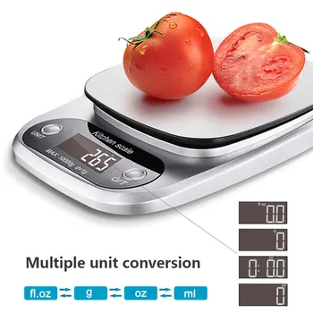 5kgx/0,1 g 10kg/1g Scară de Bucatarie Electronic Digital Echilibru Bucătăria de Gătit Măsură Scară din Oțel Inoxidabil Greutate de Instrument