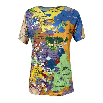 Creativitatea Harta Lumii Imprimate T-shirt Amuzant Camasi Moda de Vara Tricou 3D Tricou Femei Topuri Teuri 2021 Moda Streetwear