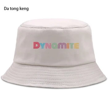 2021 coreea harajuku pălărie Dinamita Pălărie de Vară a Femeilor de Bărbați, Panama Găleată cu Capac Design Plat Cozoroc Pălărie de Pescar