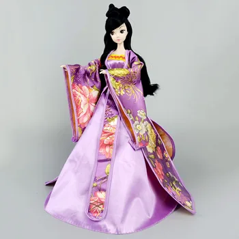 Violet Tradițională Chineză Antică Costum De Frumusete Pentru Papusi Barbie Cosplay Dress 1/6 Haine De Petrecere, Rochii De Seară Pentru Barbie