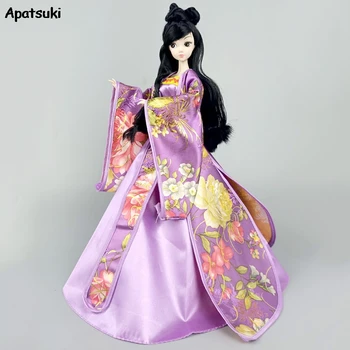 Violet Tradițională Chineză Antică Costum De Frumusete Pentru Papusi Barbie Cosplay Dress 1/6 Haine De Petrecere, Rochii De Seară Pentru Barbie