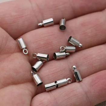 200PCS End Margele Capace Constatările de Bijuterii pentru a Face DIY Brățară din Piele Accesorii 3mm