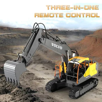 2.4 G 3in1 Aliaj RC Excavator E568 1:16 Aliaj 17ch Mari Camioane RC Excavator Simulare de Control de la Distanță De 3-Tip Inginer Vehicul Jucărie