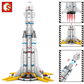 Sembo Bloc 332PCS Pământ Spațial Rachetă Spațială Blocuri Caramizi pentru Copii Jucarii Pentru Copii Cărămizi Ziua Gigt107025