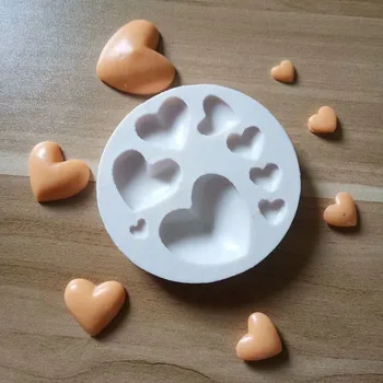 3D Lichid Mucegai Silicon in forma de Inima Suporta DIY Artizanat lucrate Manual Turnare Matrite Lumânare a Face Săpun Tort de Ciocolata Decor