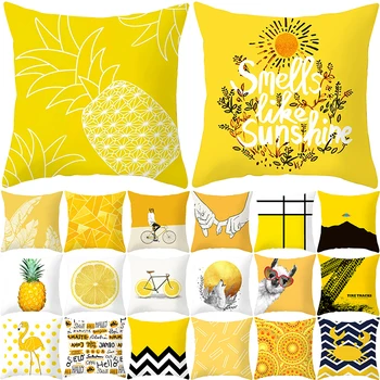 Pernă decor acasă galben ananas geometrie tipărite Pernele de Acoperire a corpului față de Pernă Decorative Canapea Perne din Poliester