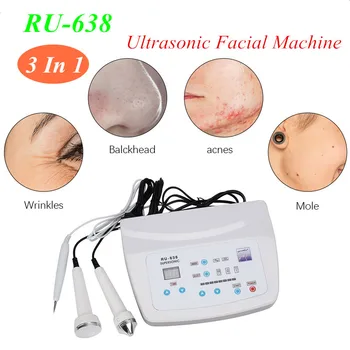 3 În 1 RU-638 Faciale cu Ultrasunete Aparat Anti Aging Facial, Masaj corporal de detoxifiere Mașină de Îngrijire a Pielii Instrumentului galvanic