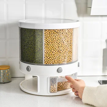 Montat Pe Perete Cereale De Orez Rezervor De Stocare Prese Orezul Insecte Și Umiditate-Dovada Separate Ustensile De Bucătărie
