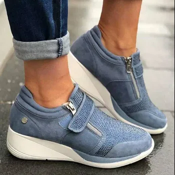 Femei Adidași Pene Pantofi Cu Talpă Groasă Creșterea Înălțime Platformă De Vulcanizat Doamnelor Mocasini Cauciuc Zapatos De Mujer