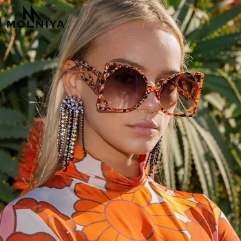 Moda Ochi de Pisică ochelari de Soare Femei Designer de Lux 2021 Bărbați Femei fluture Ochelari de Soare Clasic Vintage UV400 Gol Cadru Oculos