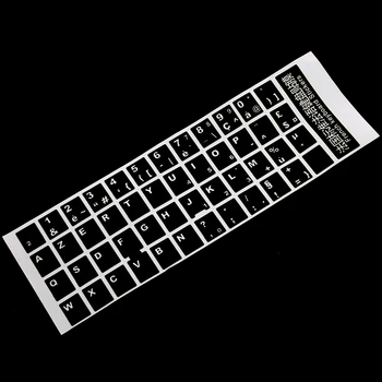 Litere albe franceză Tastatură Azerty Autocolant Negru Capacul pentru Laptop PC