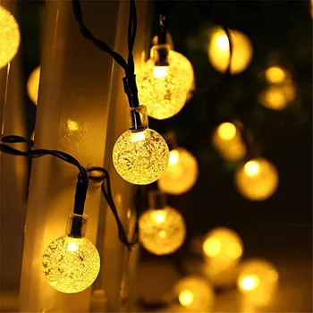 ALLTRUE Nou 50 LED-uri, 10M glob de Cristal Lampă Solară LED-uri de Putere Șir de Lumini de Basm Solare Ghirlande Grădină Crăciun Decor în aer liber