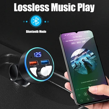 Bluetooth 5.0 Transmițător FM 4.8 Un Incarcator Rapid Auto Mp3 Player Handsfree Modulator Audio Adaptor Accesorii Auto
