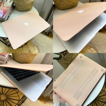 Noua Crema Hard Shell Caz Laptop Geanta Pentru Apple Macbook 2020 Aer Pro 13 A2338 A2337 Aer 13 A1466 Pro 16 A2141 Macbook Caz