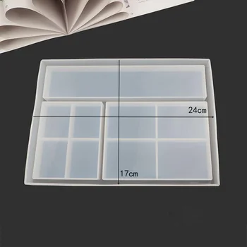 DIY Cristal Epoxidice Tava de Mucegai Clasificare Cutie de Depozitare Mucegai Silicon Desktop Ornament Bijuterii Masă Acasă Rășină Mucegai de Stocare