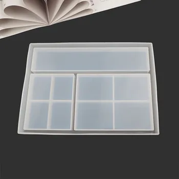 DIY Cristal Epoxidice Tava de Mucegai Clasificare Cutie de Depozitare Mucegai Silicon Desktop Ornament Bijuterii Masă Acasă Rășină Mucegai de Stocare