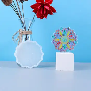 Floarea-soarelui roller-Coastere Mucegai Silicon Pentru DIY Coaster Tava de Cristal Rășină Epoxidică Coaster Meșteșugurilor de Artă Turnare Mucegai Decor Acasă