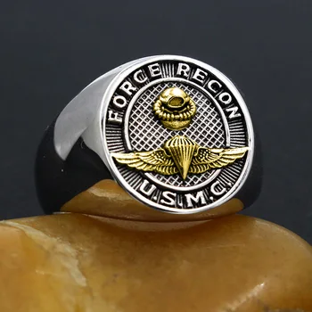 US Marine Corps Forța de Recunoaștere USMC Militare Bijuterii Argint Inel