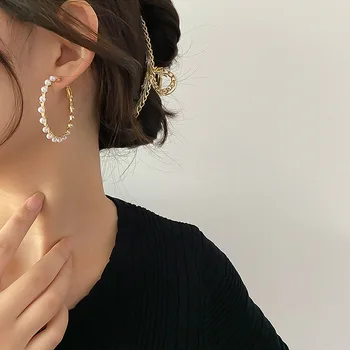 2020 Nou Coreean Temperament Pearl Cercei Simple De Moda, Versatil Cercei Elegant Doamnelor Bijuterii