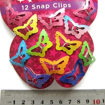 12pcs Snap Agrafe de Par pentru Copii Fete Copii Instrumente de Hair Styling Stea Drăguț Clip Ace Fluture Coafură Agrafe Metalice Barre