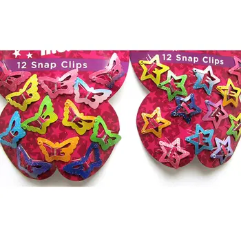 12pcs Snap Agrafe de Par pentru Copii Fete Copii Instrumente de Hair Styling Stea Drăguț Clip Ace Fluture Coafură Agrafe Metalice Barre