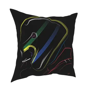 Ayrton Senna Casca Pillowcover Acasă Decorative Perne Perne pentru Masina Poliester Imprimare față-verso Creative