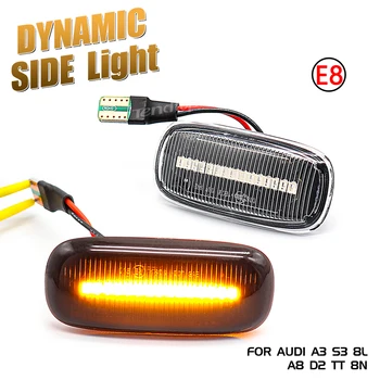 Dinamică LED de Semnalizare de poziție Laterale Lumina Repetor Bec Indicator de Masina Assessories Pentru Audi A3 S3 8L, A4 B5 A8 D2 TT 8N