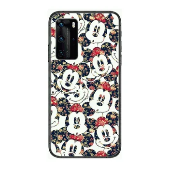 Mickey Mouse Cazul în care Telefonul Pentru Huawei P 40 30 20 10 Lite Inteligent Z Pro Negru Etui Coque Pictura Hoesjes de benzi desenate de moda