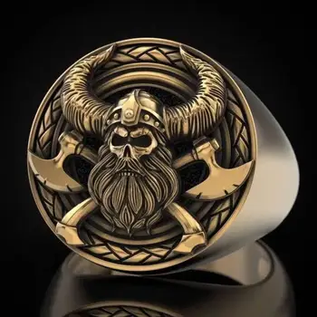 Vintage Nordic Regele Zeilor Odin Inelul de Metal Punk Inele Barbati Rock Cool Amuleta Bijuterii
