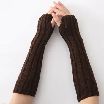 Femeile Mână mai Calde Nou Mănuși cu un Deget de Accesorii de Iarna mai Cald Încheietura Brațului Lungă Tricotate Mănuși de Degete Femme 5Colors
