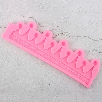 3D Coroana Dantelă de Frontieră Matrite de Silicon DIY Nunta Cupcake Topper Fondant Tort Decorare Bomboane Lut Polimeric Ciocolata Matrite
