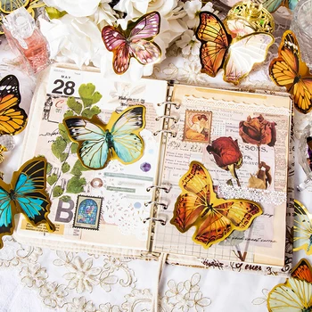 10buc Vintage Pentru Aromoterapie Butterfly animale de COMPANIE Pachet Autocolant DIY Jurnal Jurnalul Decor Eticheta Autocolant Album Scrapbooking