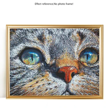 5D DIY Diamant Pictura Pisica Plin Pătrat/Diamant Rotund Broderie Animale Mozaic cruciulițe Meserii Kit Decor Acasă Cadou
